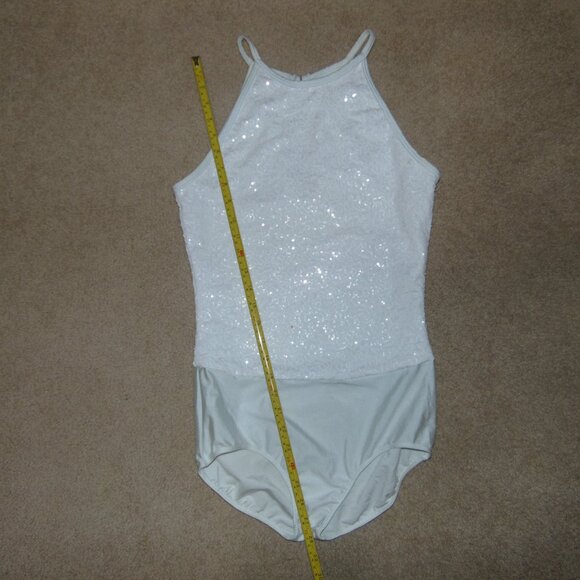 Revolution Dancewear White Sequin Leotard MA - Picture 6 of 8